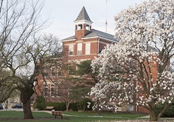 View of Cedarville University campus in th spring