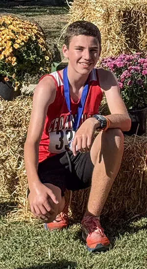 Samuel White cross country medal