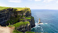 Irish cliffs by the ocean.