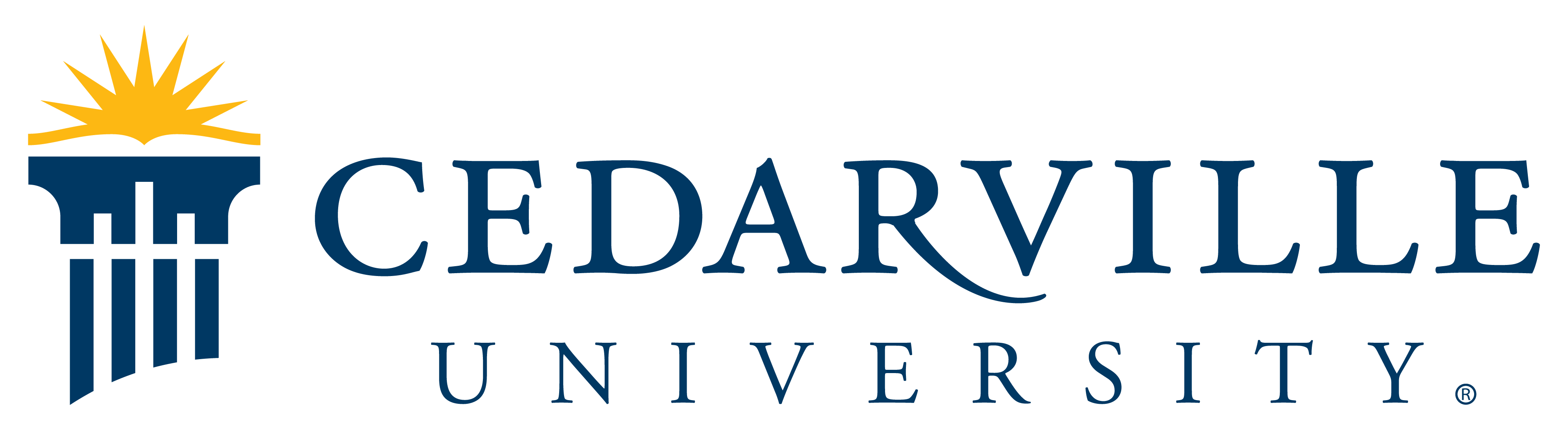 Pillar logo with Cedarville University workmark
