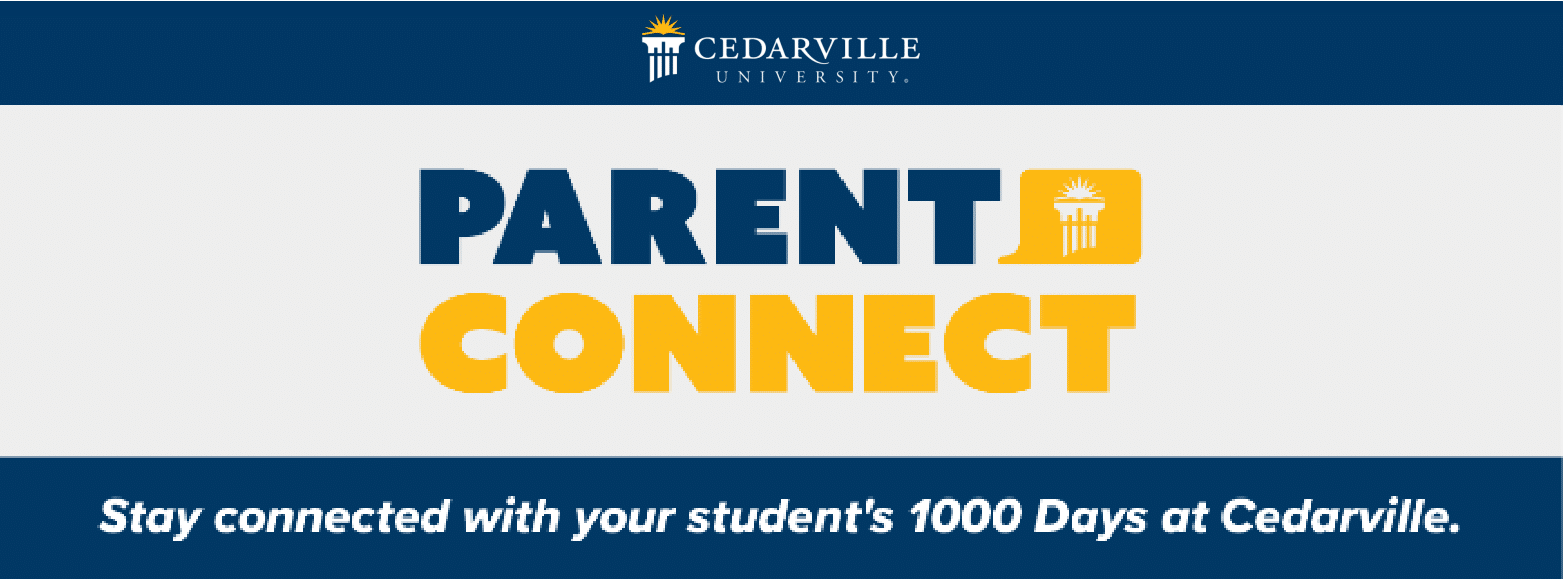 Cedarville University Parent Connect newsletter header