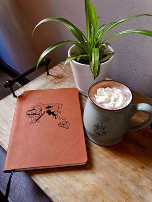 Journal and mug