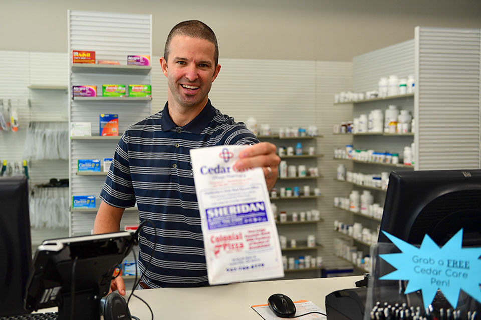 Thadd Franz working at Cedar Care Pharmacy
