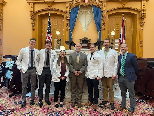 Cedarville pharmacy students pose with Ohio legislators