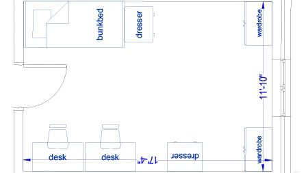 Residence Hall 2024 Room Layout