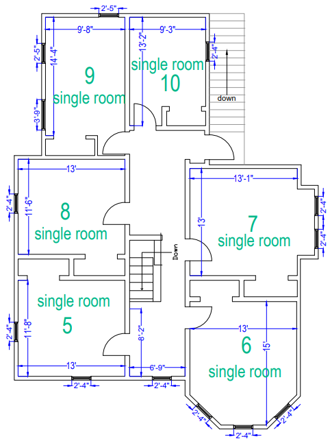 South House second floor layout